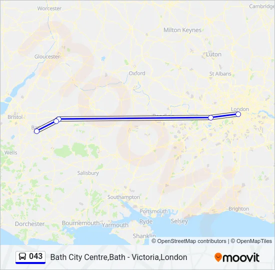 043 Bus Line Map
