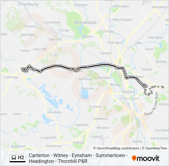 H2 Bus Line Map
