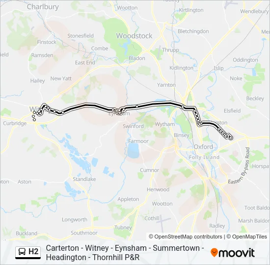 H2 Bus Line Map