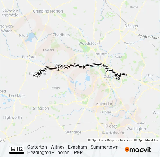 H2 Bus Line Map