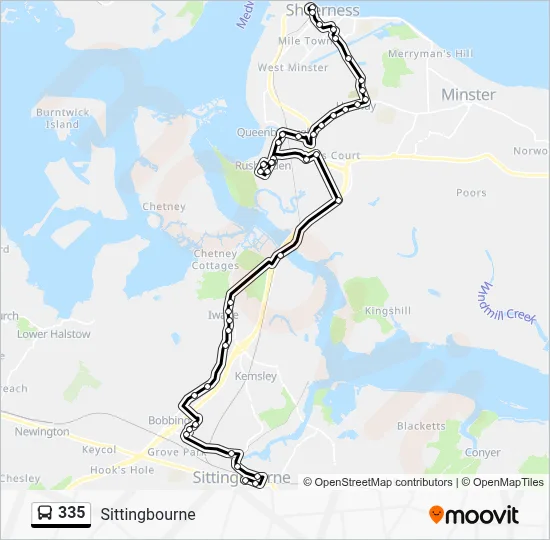 335 Route: Schedules, Stops & Maps - Sittingbourne (Updated)