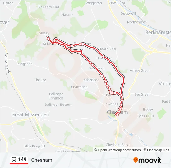 149 Bus Line Map