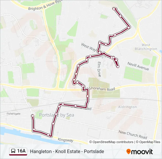 16A Bus Line Map
