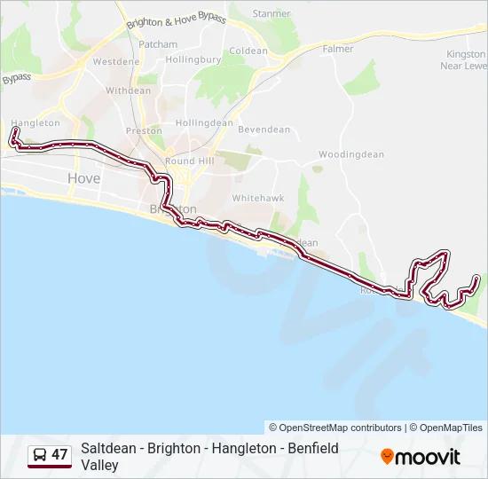 47 Bus Line Map