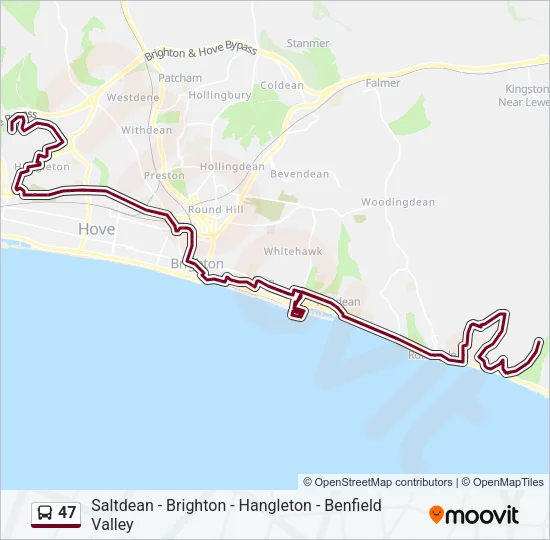 47 Bus Line Map