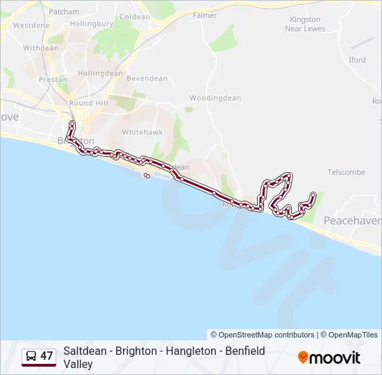 47 Bus Line Map