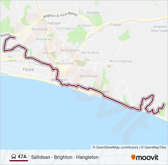 47A Bus Line Map
