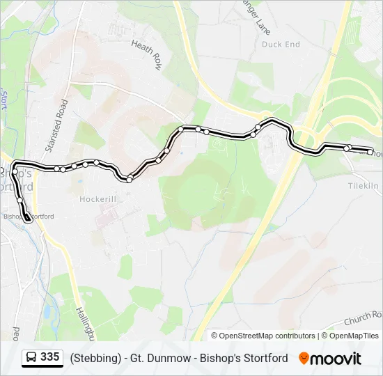 335 Bus Line Map
