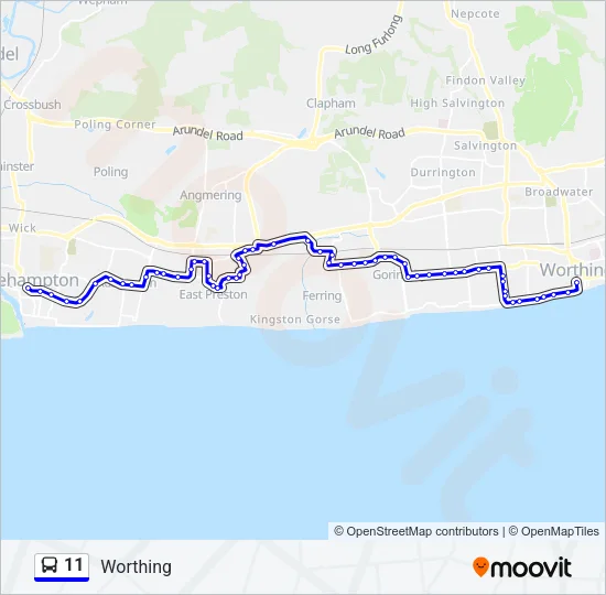 11 Bus Line Map
