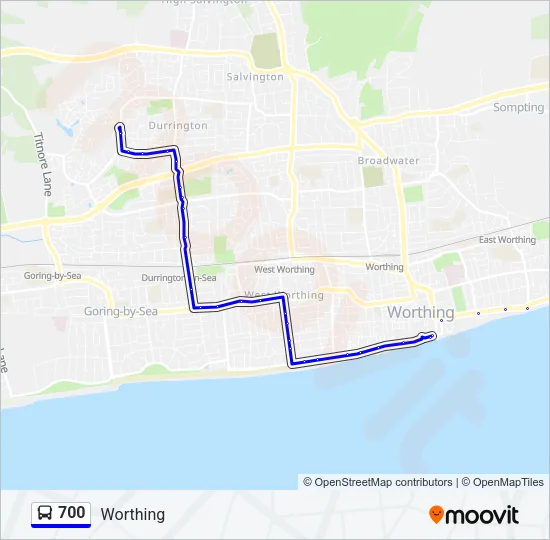 700 Bus Line Map