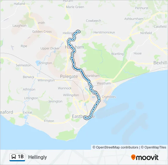 1B Bus Line Map