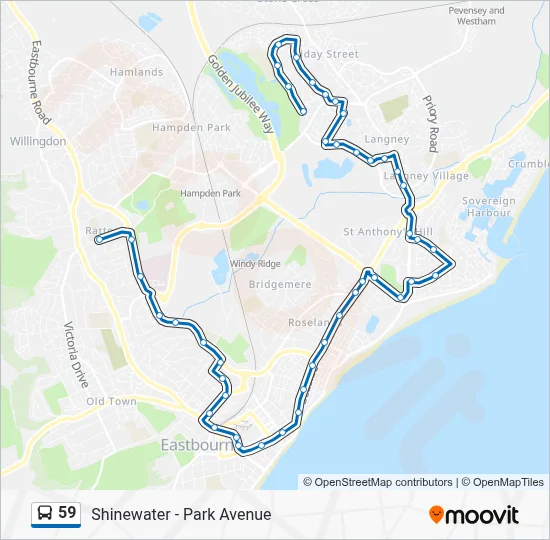 59 Route: Schedules, Stops & Maps - Shinewater (Updated)