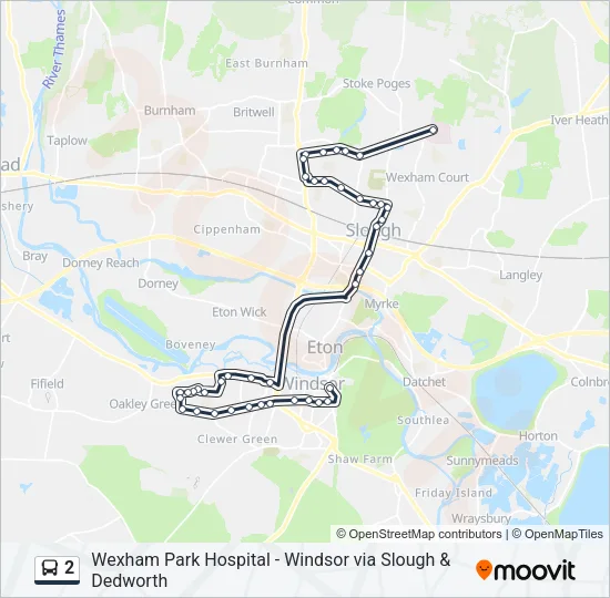 2 Bus Line Map