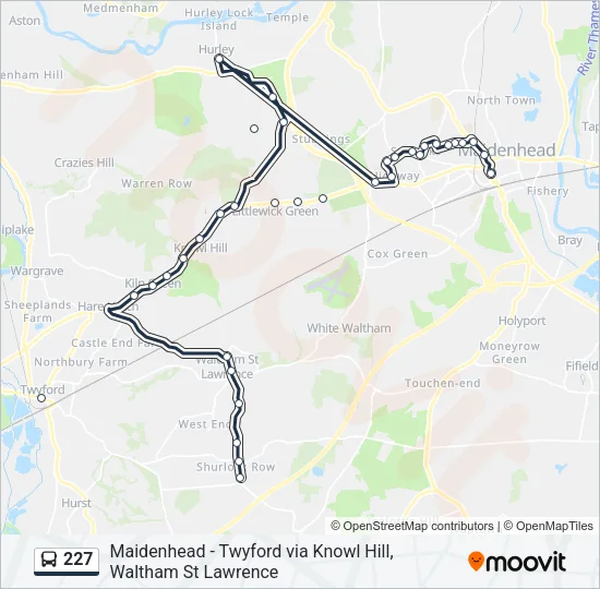 227 Bus Line Map