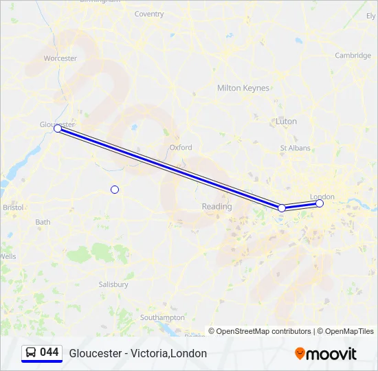 044 Bus Line Map