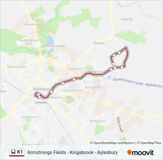 K1 Bus Line Map