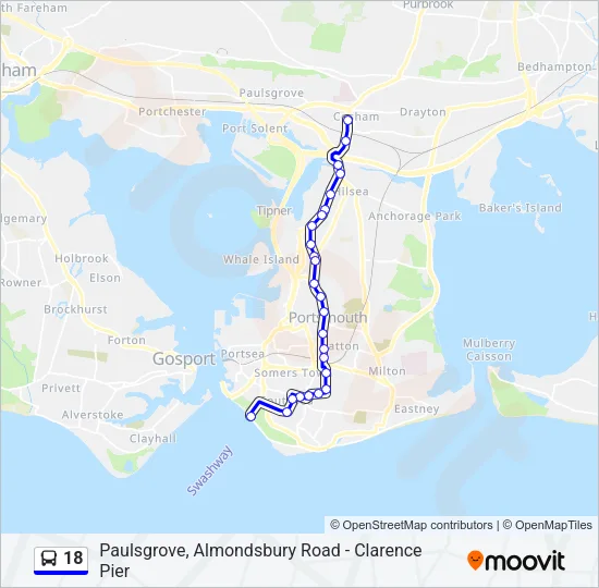 18 Bus Line Map