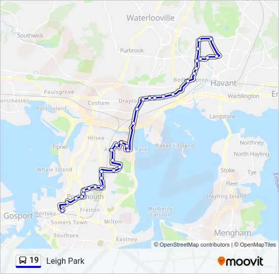 19 Bus Line Map