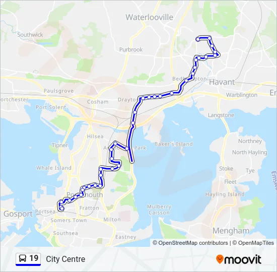 19 Bus Line Map