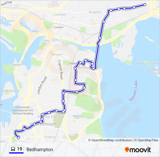 19 Bus Line Map