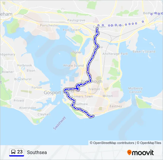 23 Bus Line Map
