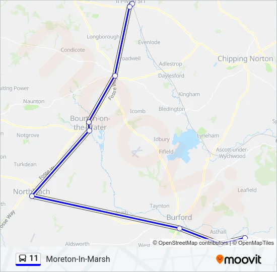 11 Bus Line Map