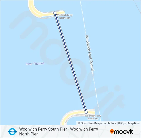 WOOLWICH FERRY River Bus Line Map