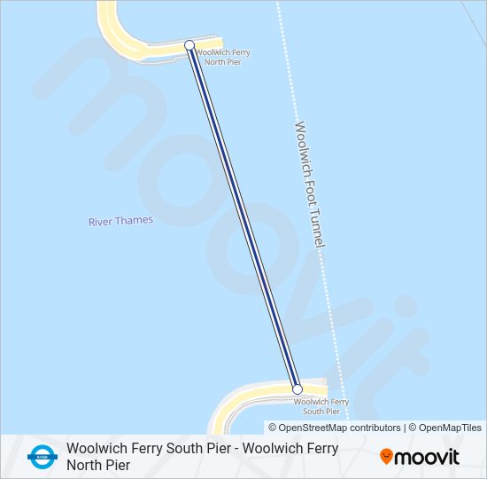 WOOLWICH FERRY River Bus Line Map
