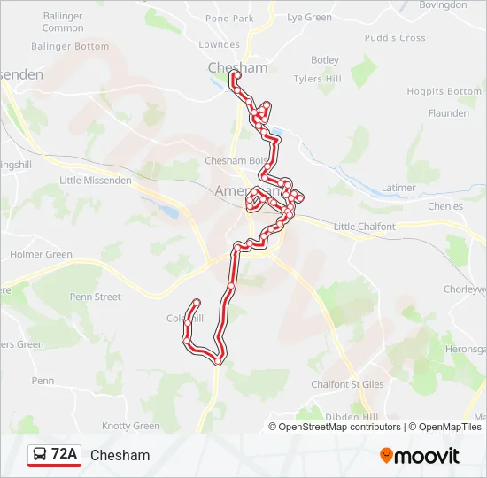 72A Bus Line Map