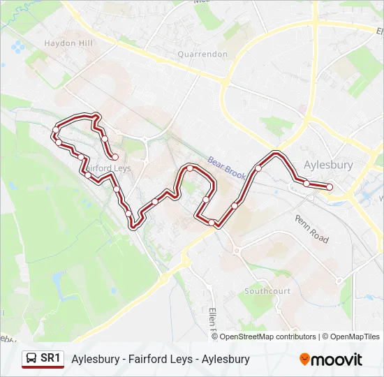 SR1 Bus Line Map