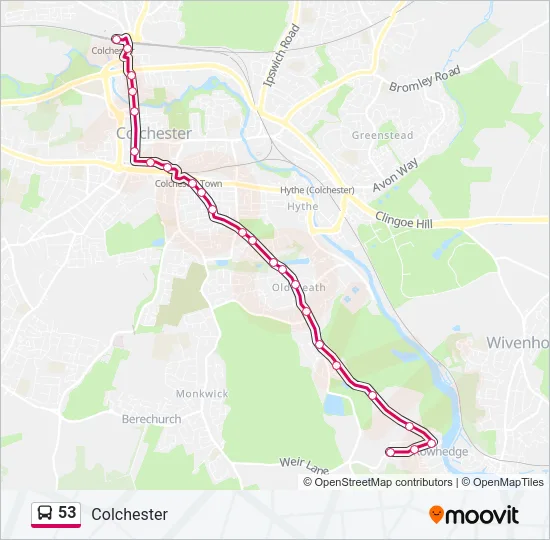 53 Bus Line Map