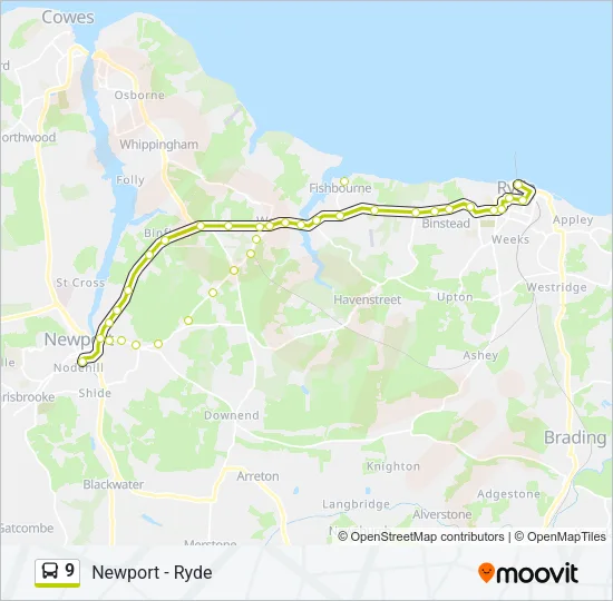 9 Bus Line Map