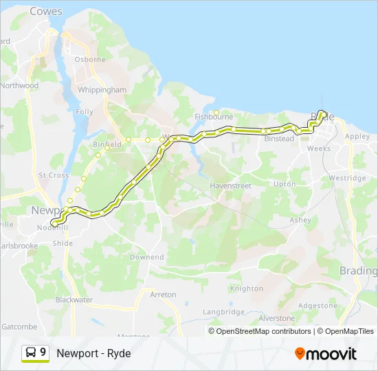 9 Bus Line Map