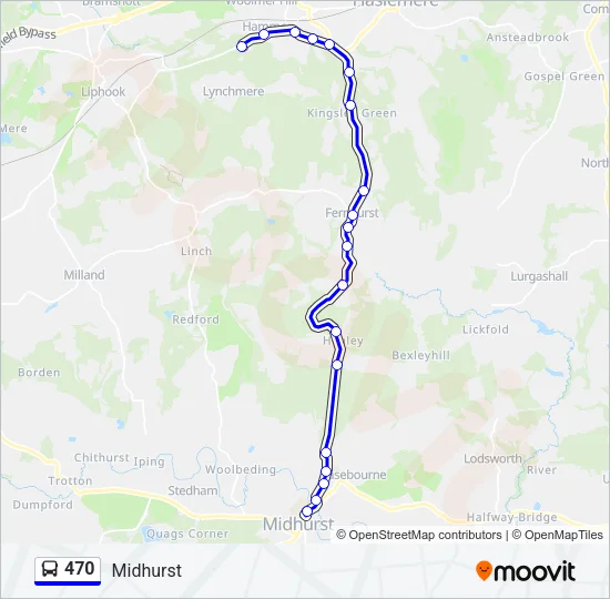 470 Bus Line Map