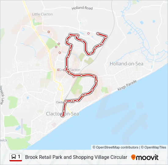 1 Bus Line Map