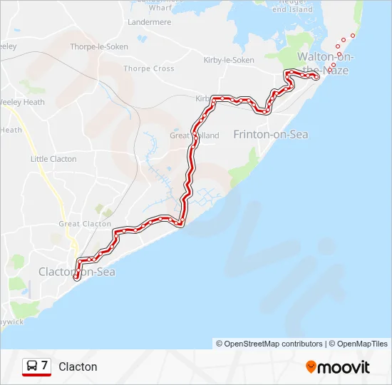 7 Route: Schedules, Stops & Maps - Clacton (Updated)