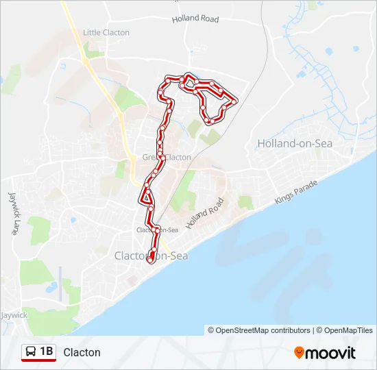 1B Bus Line Map