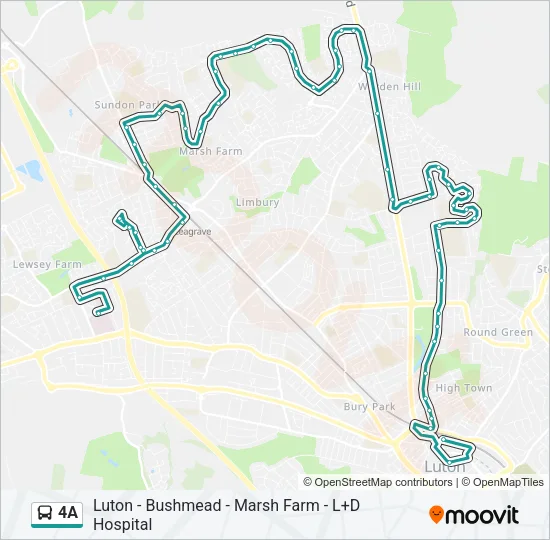 4A Bus Line Map