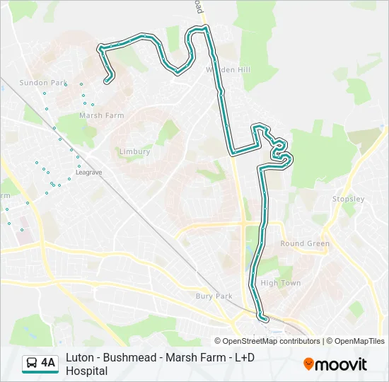 4A Bus Line Map