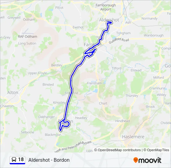 18 Bus Line Map
