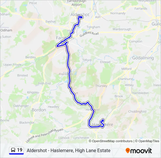 19 Bus Line Map