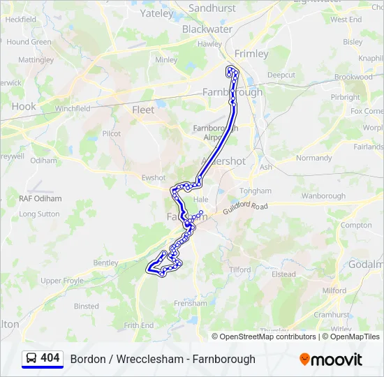 404 Bus Line Map