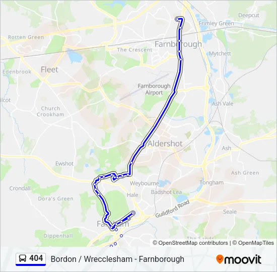 404 Bus Line Map