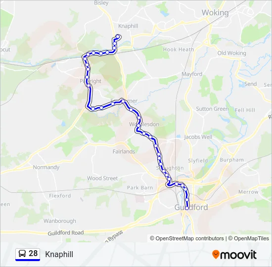 28 Bus Line Map