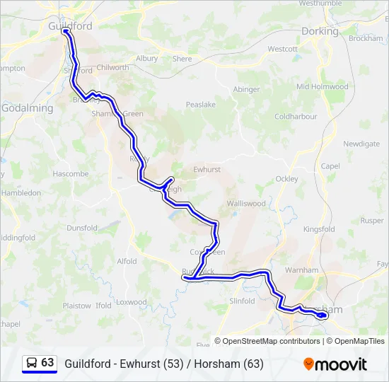 63 Bus Line Map
