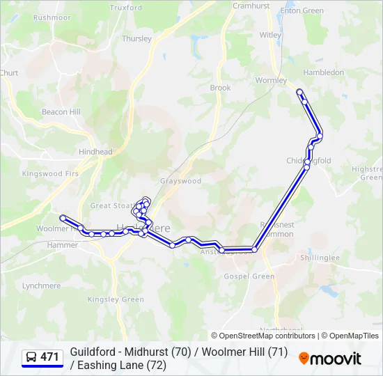 471 Bus Line Map