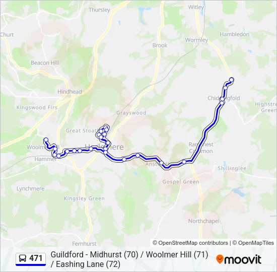 471 Bus Line Map