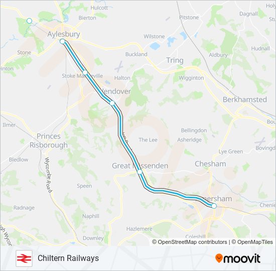 Gerrards Cross Train Line Map Chiltern Railways Route: Schedules, Stops & Maps - Amersham (Updated)