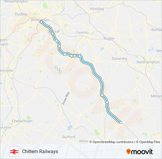 CHILTERN RAILWAYS train Line Map