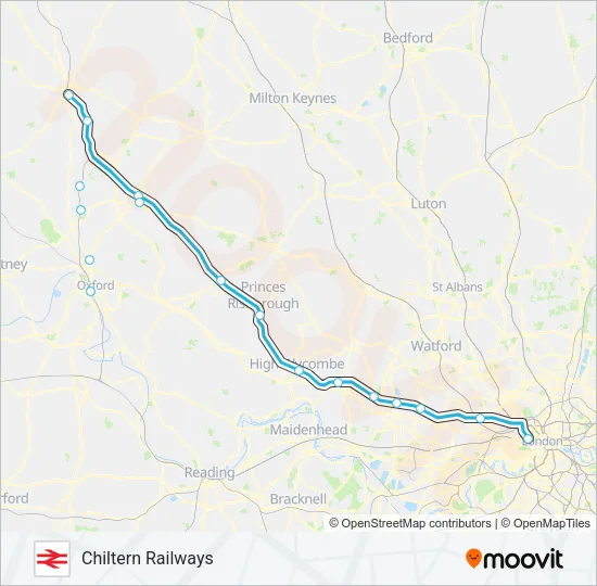 CHILTERN RAILWAYS Train Line Map